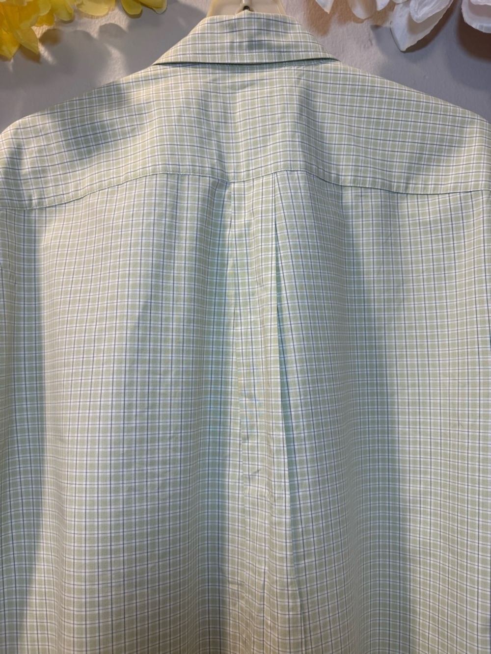 Eddie Bauer Light Green Plaid Long-Sleeve Shirt - Picture 5 of 12